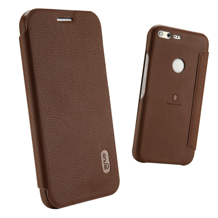 Lenuo for Google Pixel PU+PC Litchi Texture Horizontal Flip Leather Case with