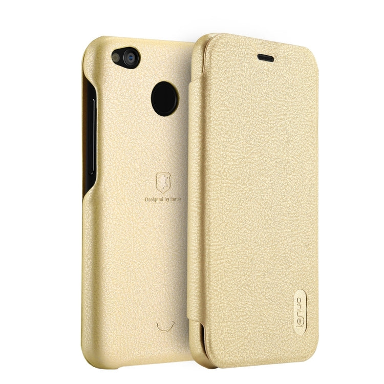 Lenuo for Xiaomi Redmi 4X PU+PC Litchi Texture Horizontal Flip Leather Case with Card Slots
