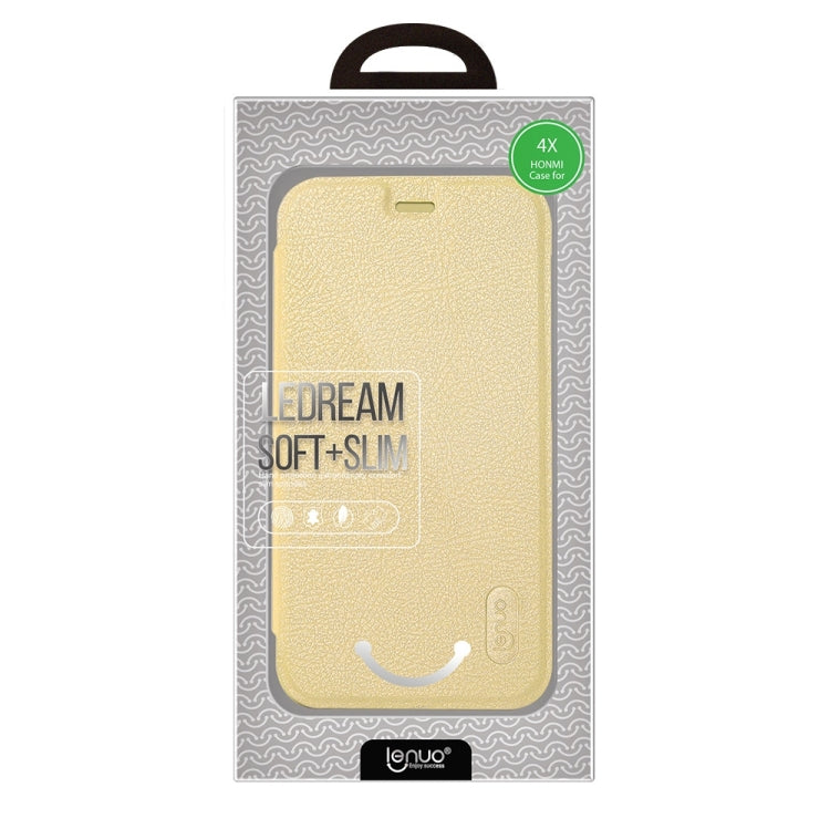 Lenuo for Xiaomi Redmi 4X PU+PC Litchi Texture Horizontal Flip Leather Case with Card Slots