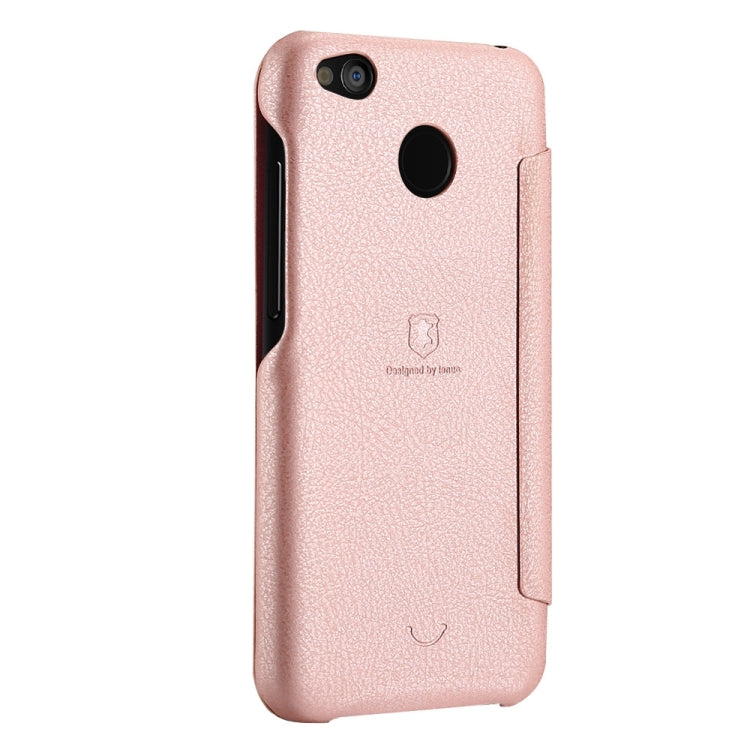 Lenuo for Xiaomi Redmi 4X PU+PC Litchi Texture Horizontal Flip Leather Case with Card Slots