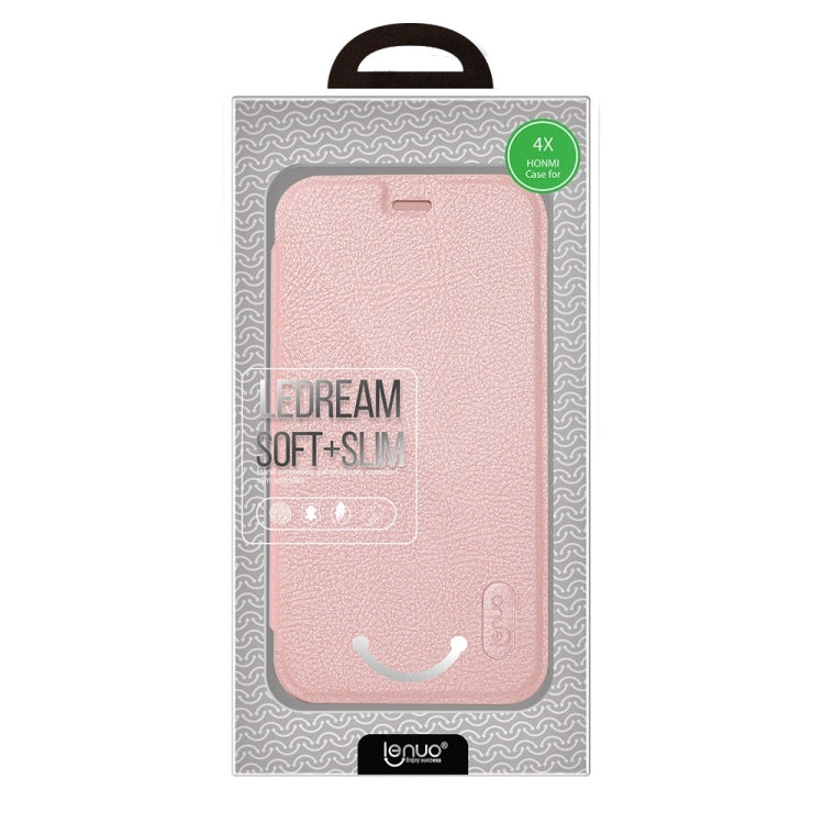 Lenuo for Xiaomi Redmi 4X PU+PC Litchi Texture Horizontal Flip Leather Case with Card Slots