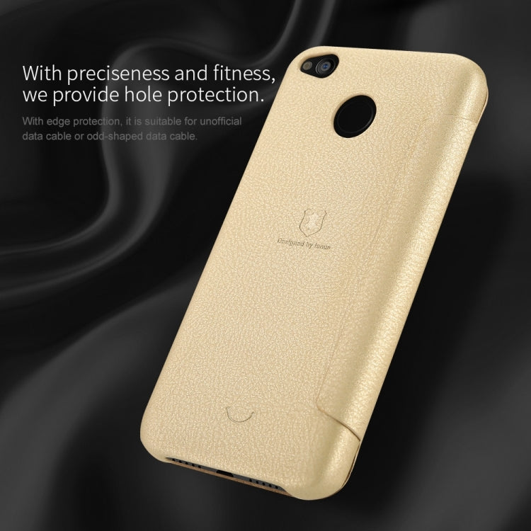 Lenuo for Xiaomi Redmi 4X PU+PC Litchi Texture Horizontal Flip Leather Case with Card Slots