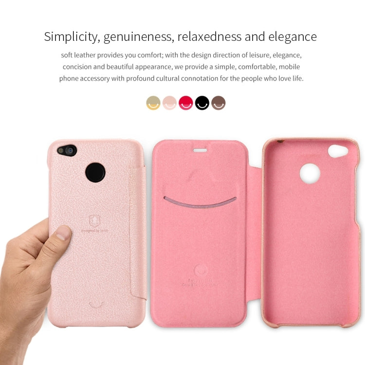 Lenuo for Xiaomi Redmi 4X PU+PC Litchi Texture Horizontal Flip Leather Case with Card Slots