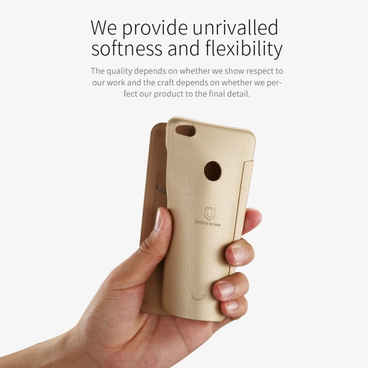 Lenuo for Xiaomi Redmi 4X PU+PC Litchi Texture Horizontal Flip Leather Case with Card Slots