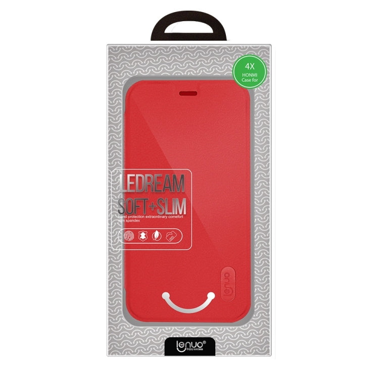 Lenuo for Xiaomi Redmi 4X PU+PC Litchi Texture Horizontal Flip Leather Case with Card Slots