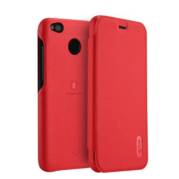 Lenuo for Xiaomi Redmi 4X PU+PC Litchi Texture Horizontal Flip Leather Case with Card Slots