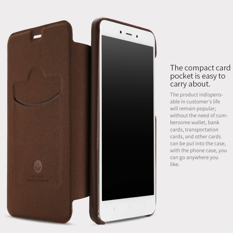 Lenuo for Xiaomi Redmi Note 4 PU+PC Litchi Texture Horizontal Flip Leather Case with Card Slots