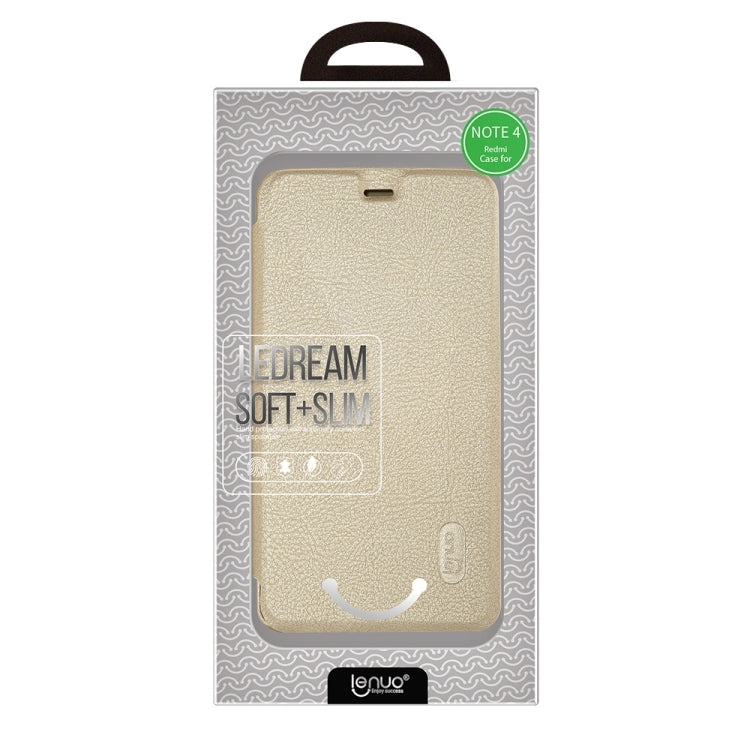 Lenuo for Xiaomi Redmi Note 4 PU+PC Litchi Texture Horizontal Flip Leather Case with Card Slots