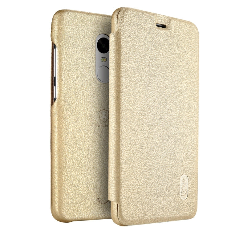 Lenuo for Xiaomi Redmi Note 4 PU+PC Litchi Texture Horizontal Flip Leather Case with Card Slots