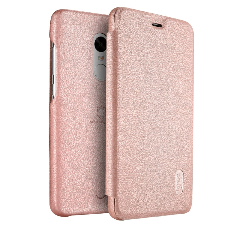Lenuo for Xiaomi Redmi Note 4 PU+PC Litchi Texture Horizontal Flip Leather Case with Card Slots
