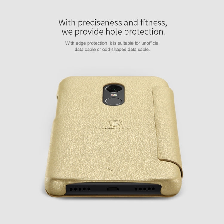 Lenuo for Xiaomi Redmi Note 4X PU+PC Litchi Texture Horizontal Flip Leather Case with Card Slots