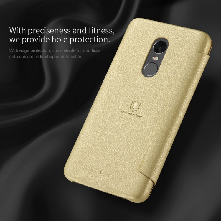 Lenuo for Xiaomi Redmi Note 4X PU+PC Litchi Texture Horizontal Flip Leather Case with Card Slots