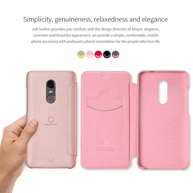 Lenuo for Xiaomi Redmi Note 4X PU+PC Litchi Texture Horizontal Flip Leather Case with Card Slots