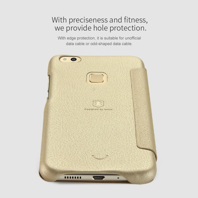 Lenuo for Huawei P10 Lite PU+PC Litchi Texture Horizontal Flip Leather Case with Card Slots