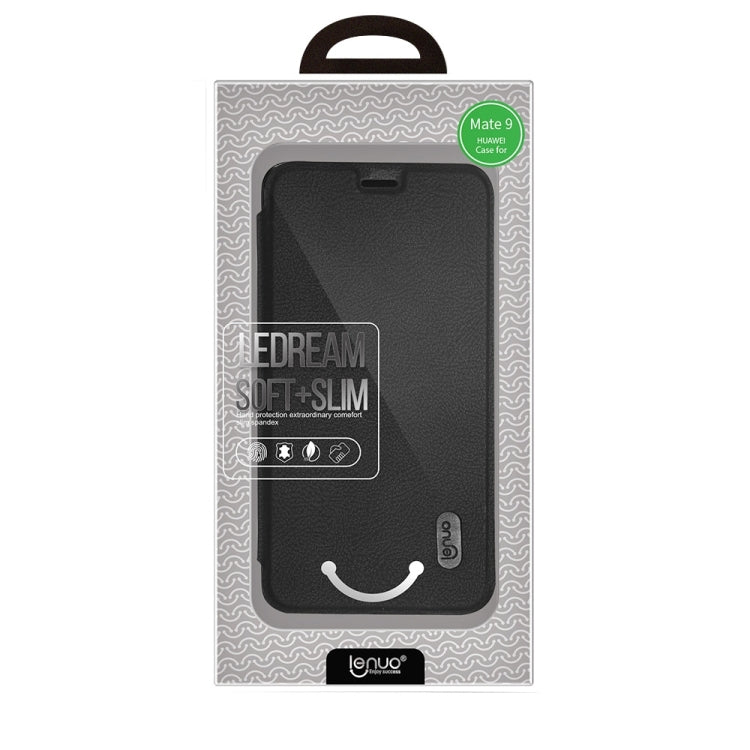 Lenuo for Huawei Mate 9 PU+PC Litchi Texture Horizontal Flip Leather Case with Card Slots