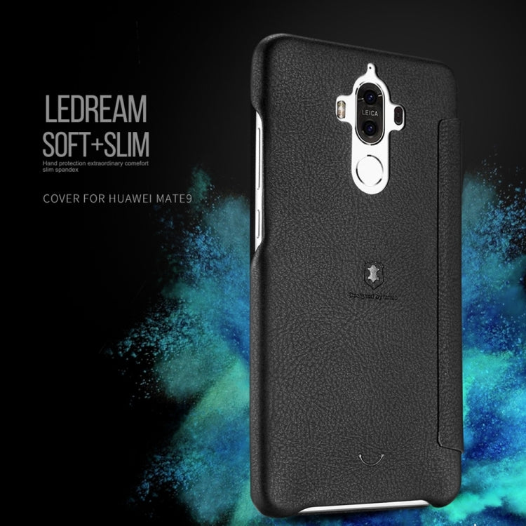 Lenuo for Huawei Mate 9 PU+PC Litchi Texture Horizontal Flip Leather Case with Card Slots