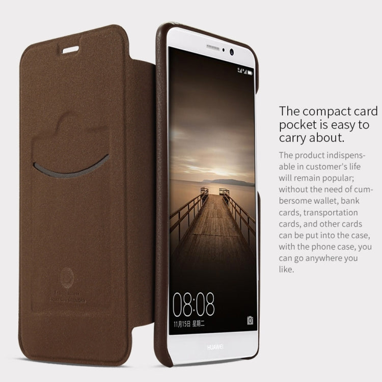 Lenuo for Huawei Mate 9 PU+PC Litchi Texture Horizontal Flip Leather Case with Card Slots