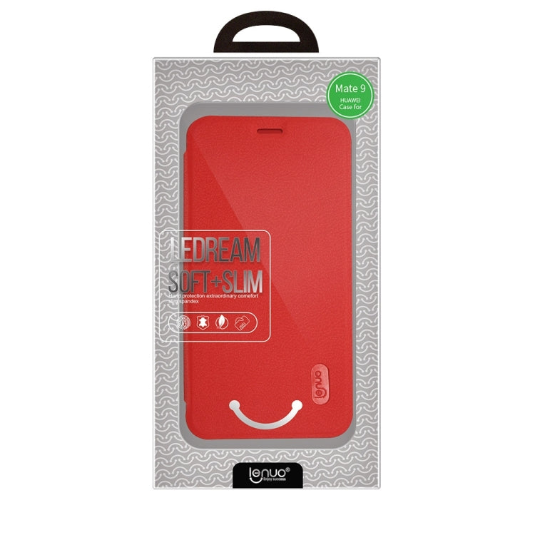 Lenuo for Huawei Mate 9 PU+PC Litchi Texture Horizontal Flip Leather Case with Card Slots