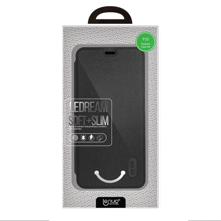 Lenuo for Huawei P10 PU+PC Litchi Texture Horizontal Flip Leather Case with Card Slots