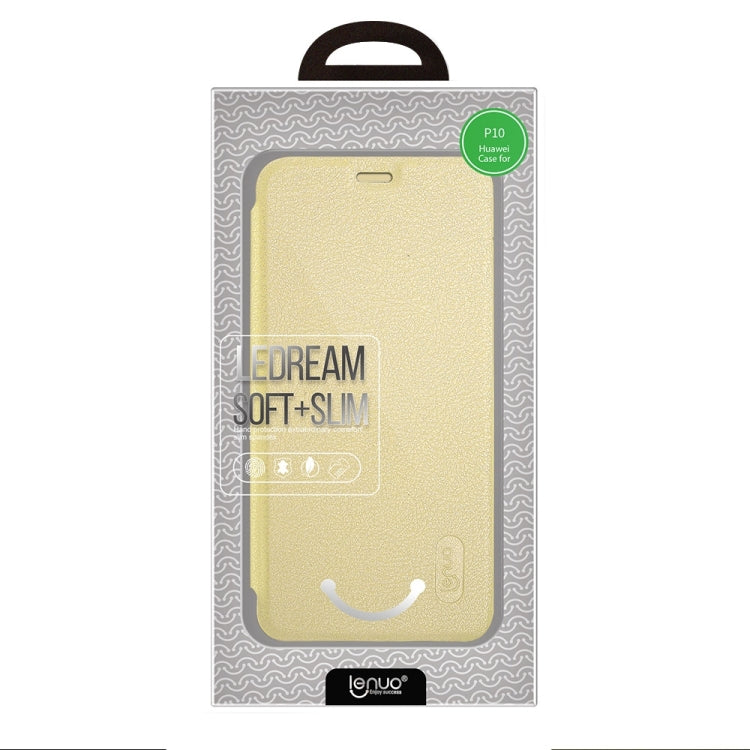 Lenuo for Huawei P10 PU+PC Litchi Texture Horizontal Flip Leather Case with Card Slots