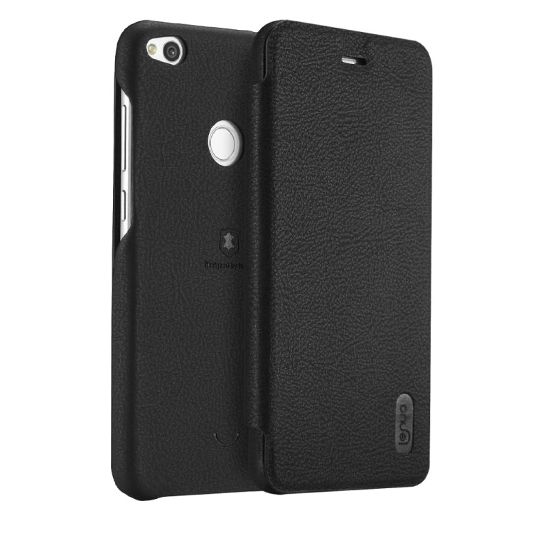 Lenuo for Huawei P8 Lite 2017 PU+PC Litchi Texture Horizontal Flip Leather Case with Card Slots