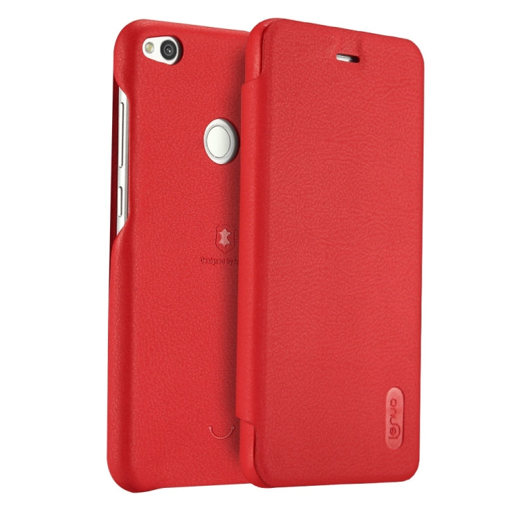 Lenuo for Huawei P8 Lite 2017 PU+PC Litchi Texture Horizontal Flip Leather Case with Card Slots