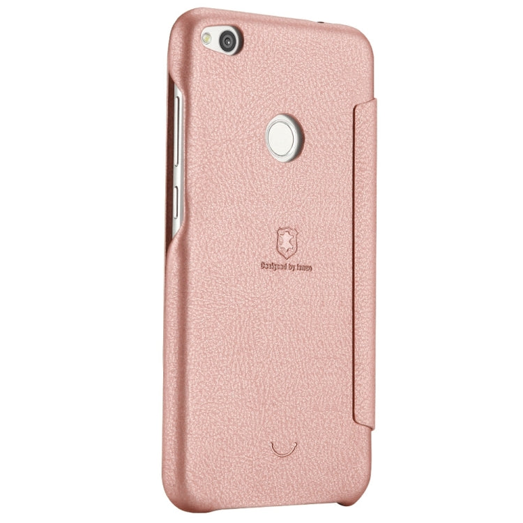 Lenuo for Huawei P8 Lite 2017 PU+PC Litchi Texture Horizontal Flip Leather Case with Card Slots