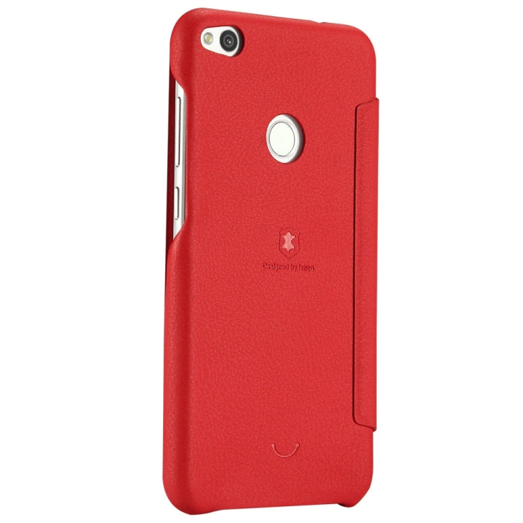 Lenuo for Huawei P8 Lite 2017 PU+PC Litchi Texture Horizontal Flip Leather Case with Card Slots