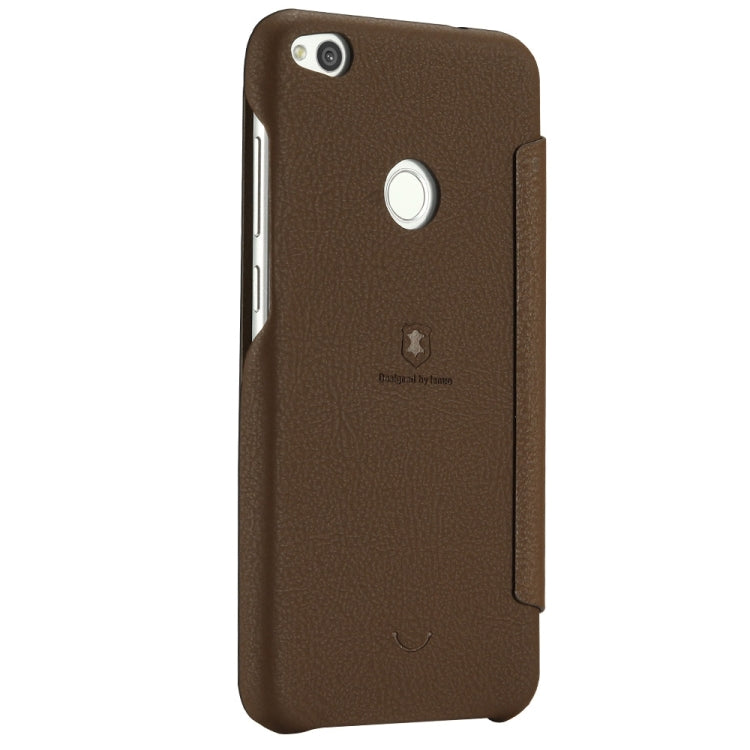 Lenuo for Huawei P8 Lite 2017 PU+PC Litchi Texture Horizontal Flip Leather Case with Card Slots