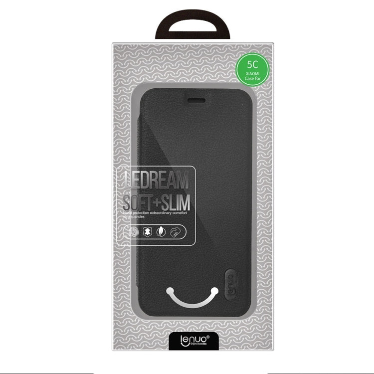 Lenuo for Xiaomi Mi 5c PU+PC Litchi Texture Horizontal Flip Leather Case with Card Slots