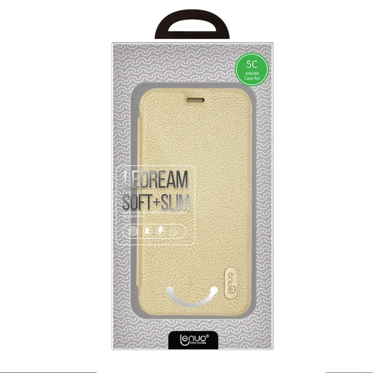 Lenuo for Xiaomi Mi 5c PU+PC Litchi Texture Horizontal Flip Leather Case with Card Slots