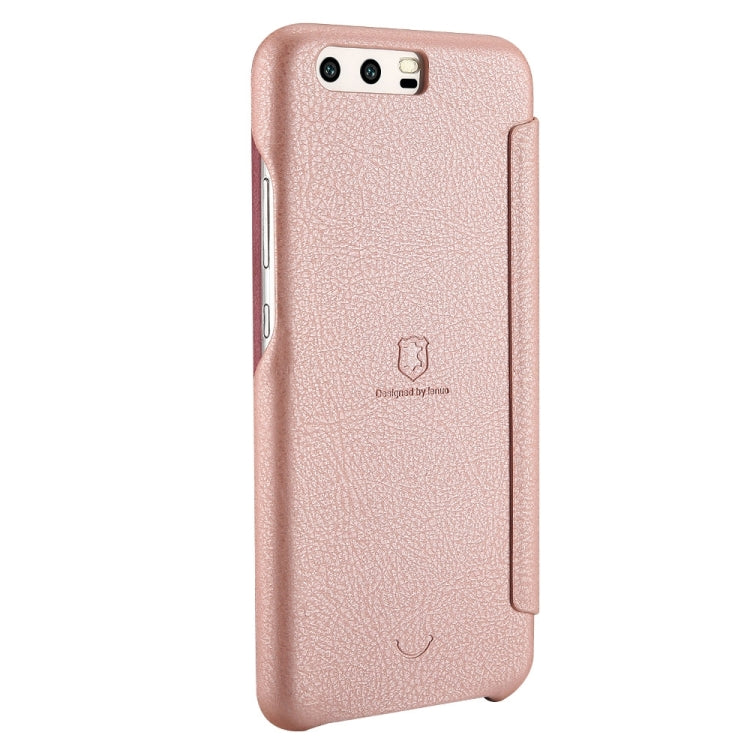Lenuo for Huawei P10 Plus PU+PC Litchi Texture Horizontal Flip Leather Case with Card Slots