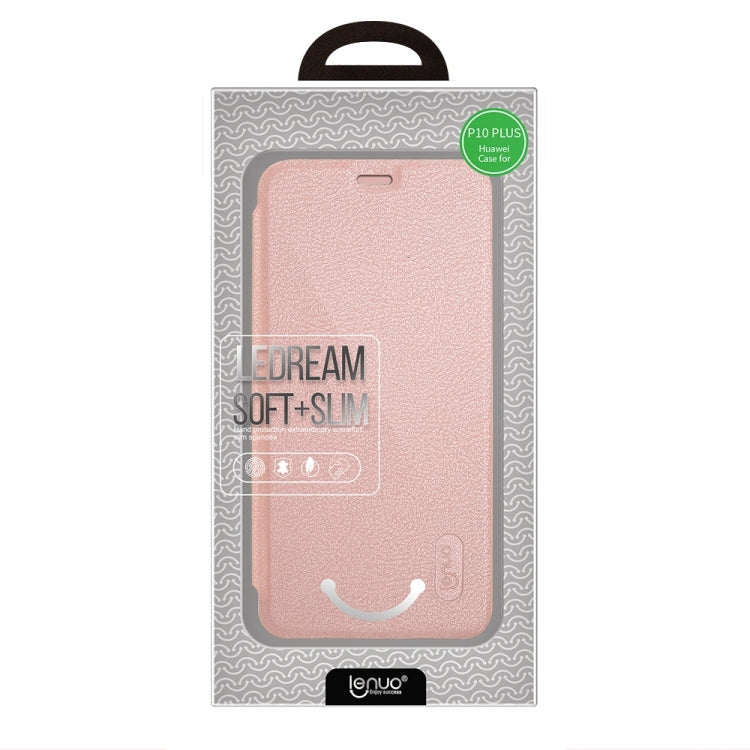 Lenuo for Huawei P10 Plus PU+PC Litchi Texture Horizontal Flip Leather Case with Card Slots