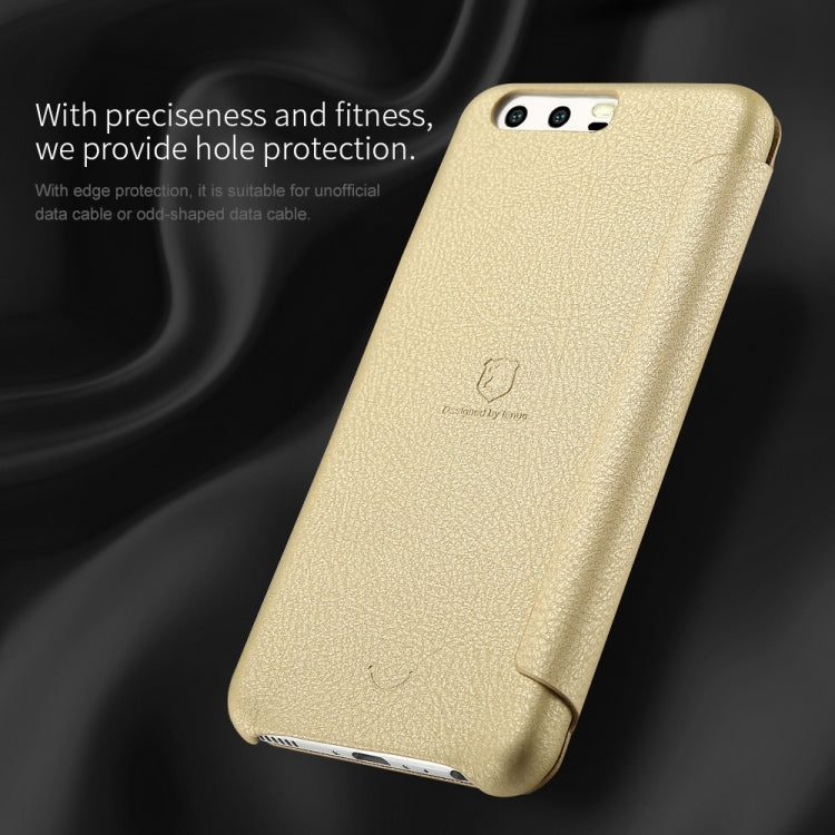 Lenuo for Huawei P10 Plus PU+PC Litchi Texture Horizontal Flip Leather Case with Card Slots