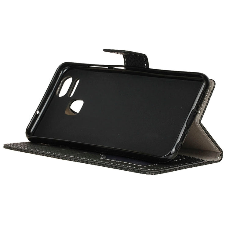 For ASUS ZenFone 3 Zoom / ZE553KL Knit Texture Horizontal Flip Leather Case with Holder & Card Slots & Wallet & Photo Frame