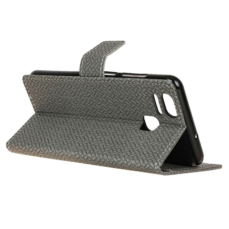 For ASUS ZenFone 3 Zoom / ZE553KL Knit Texture Horizontal Flip Leather Case with Holder & Card Slots & Wallet & Photo Frame