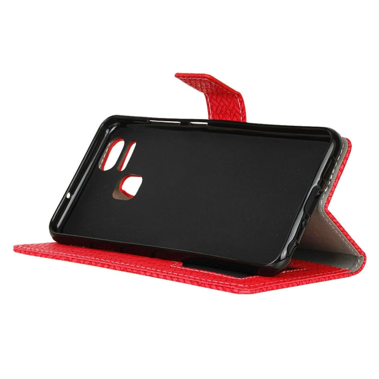 For ASUS ZenFone 3 Zoom / ZE553KL Knit Texture Horizontal Flip Leather Case with Holder & Card Slots & Wallet & Photo Frame