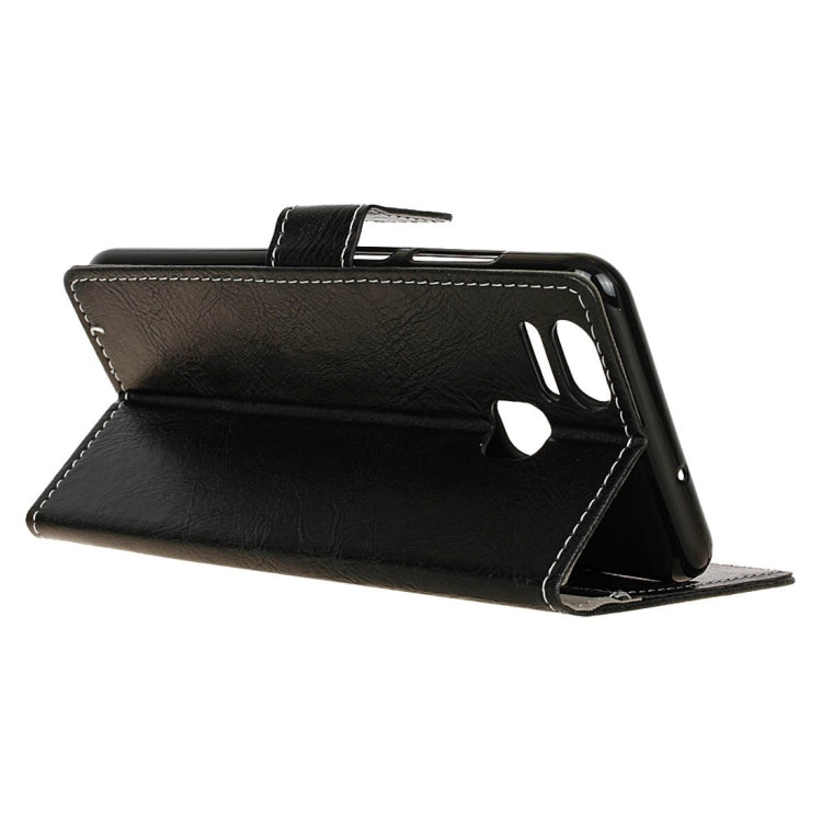 For ASUS ZenFone 3 Zoom / ZE553KL Retro Crazy Horse Texture Horizontal Flip Leather Case with Holder & Card Slots & Wallet & Photo Frame