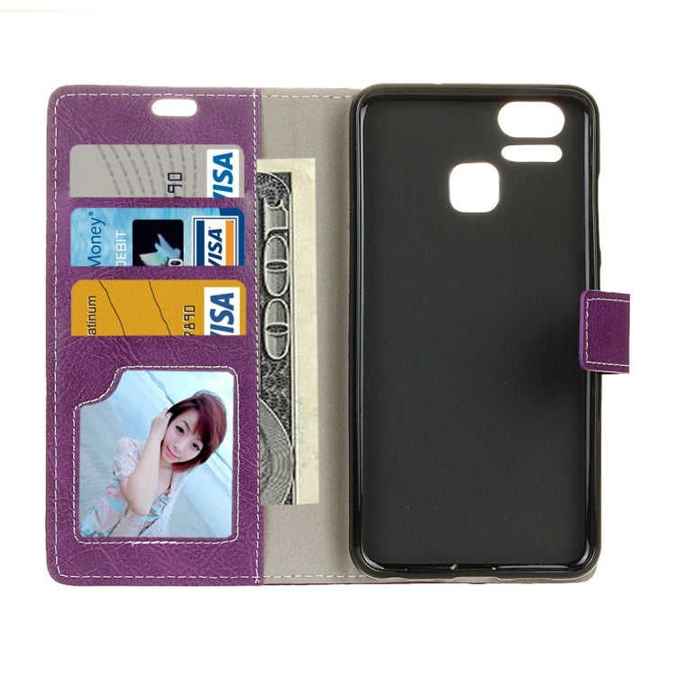 For ASUS ZenFone 3 Zoom / ZE553KL Retro Crazy Horse Texture Horizontal Flip Leather Case with Holder & Card Slots & Wallet & Photo Frame