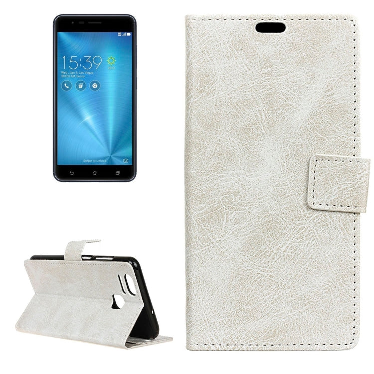 For ASUS ZenFone 3 Zoom / ZE553KL Retro Crazy Horse Texture Horizontal Flip Leather Case with Holder & Card Slots & Wallet & Photo Frame