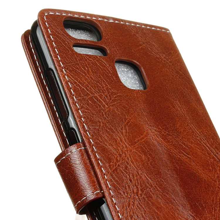 For ASUS ZenFone 3 Zoom / ZE553KL Retro Crazy Horse Texture Horizontal Flip Leather Case with Holder & Card Slots & Wallet & Photo Frame