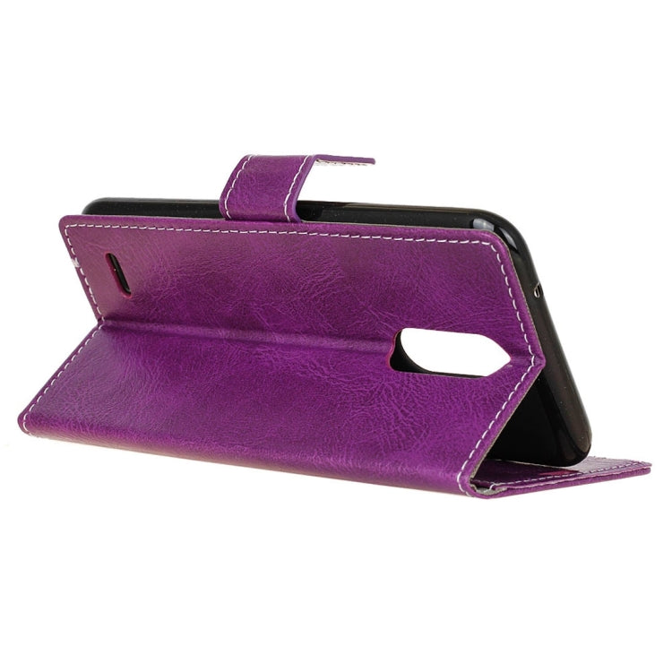 For LG K8 (2017) (EU Version) Retro Crazy Horse Texture Horizontal Flip Leather Case with Holder & Card Slots & Wallet & Photo Frame