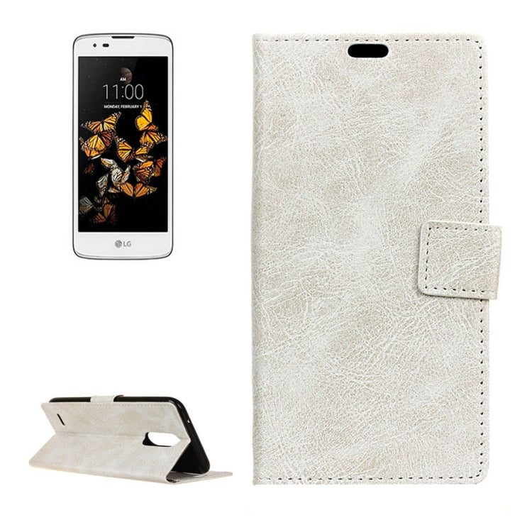 For LG K8 (2017) (EU Version) Retro Crazy Horse Texture Horizontal Flip Leather Case with Holder & Card Slots & Wallet & Photo Frame