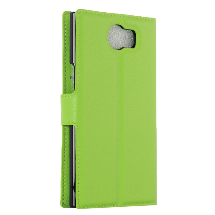 For Blackberry Priv Litchi Texture Horizontal Flip Leather Case with Magnetic Buckle & Holder & Card Slots & Wallet