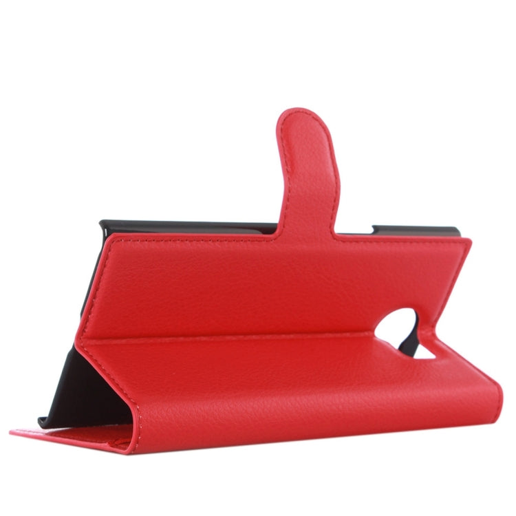 For Blackberry Priv Litchi Texture Horizontal Flip Leather Case with Magnetic Buckle & Holder & Card Slots & Wallet