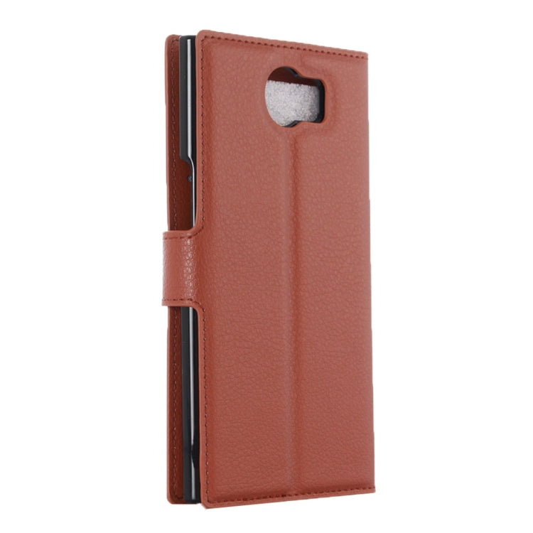 For Blackberry Priv Litchi Texture Horizontal Flip Leather Case with Magnetic Buckle & Holder & Card Slots & Wallet