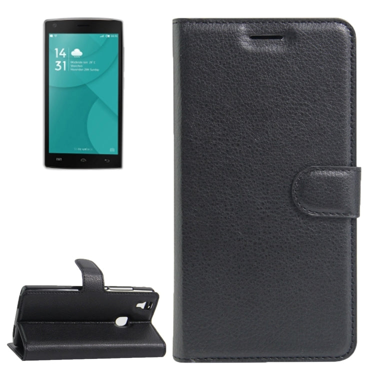 For DOOGEE X5 MAX Litchi Texture Horizontal Flip Leather Case with Magnetic Buckle & Holder & Card Slots & Wallet