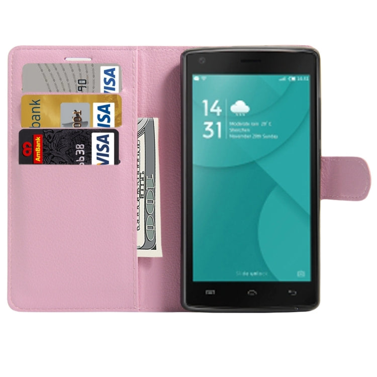For DOOGEE X5 MAX Litchi Texture Horizontal Flip Leather Case with Magnetic Buckle & Holder & Card Slots & Wallet