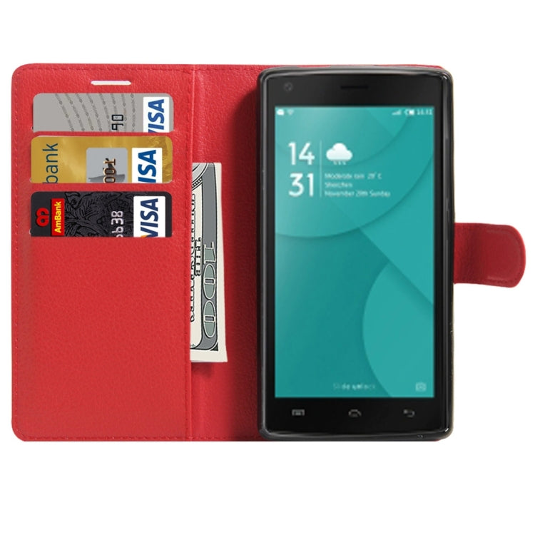 For DOOGEE X5 MAX Litchi Texture Horizontal Flip Leather Case with Magnetic Buckle & Holder & Card Slots & Wallet
