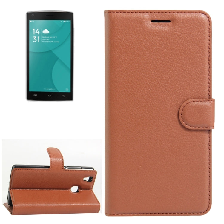 For DOOGEE X5 MAX Litchi Texture Horizontal Flip Leather Case with Magnetic Buckle & Holder & Card Slots & Wallet